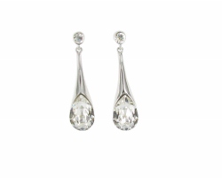 JEW34 - Brass rhodium plated drop, stud backed earings
